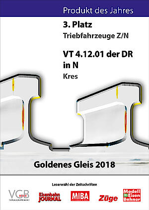 Goldenes Gleis 2018 für den VT 4.12.001 N